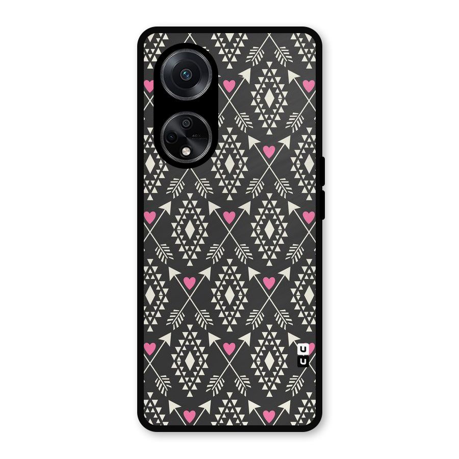 Hit Arrow Love Metal Back Case for Oppo F23