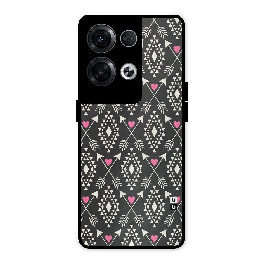 Hit Arrow Love Metal Back Case for Oppo Reno8 Pro 5G