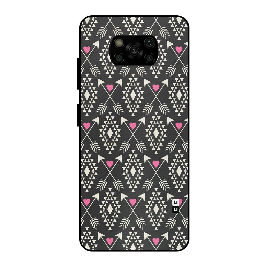 Hit Arrow Love Metal Back Case for Poco X3