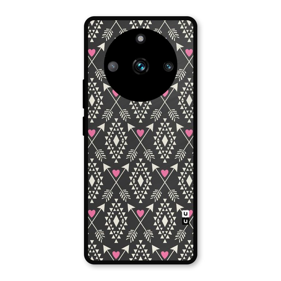 Hit Arrow Love Metal Back Case for Realme 11 Pro