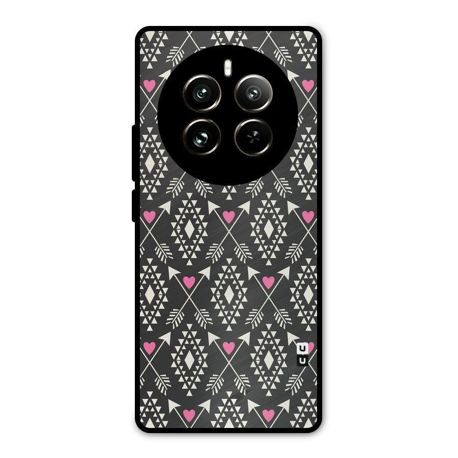 Hit Arrow Love Metal Back Case for Realme 12 Pro