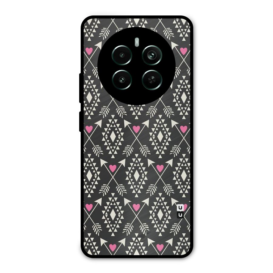 Hit Arrow Love Metal Back Case for Realme 12 Pro Plus