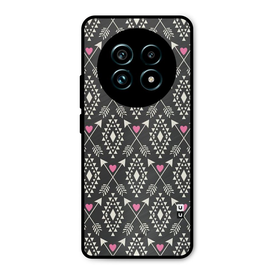 Hit Arrow Love Metal Back Case for Realme 13 Pro Plus