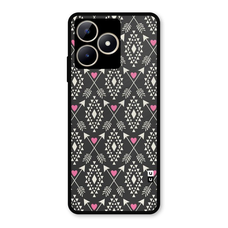 Hit Arrow Love Metal Back Case for Realme C53