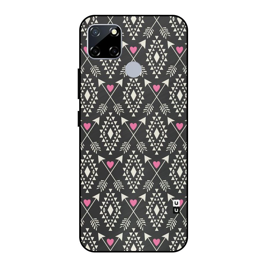 Hit Arrow Love Metal Back Case for Realme Narzo 30A