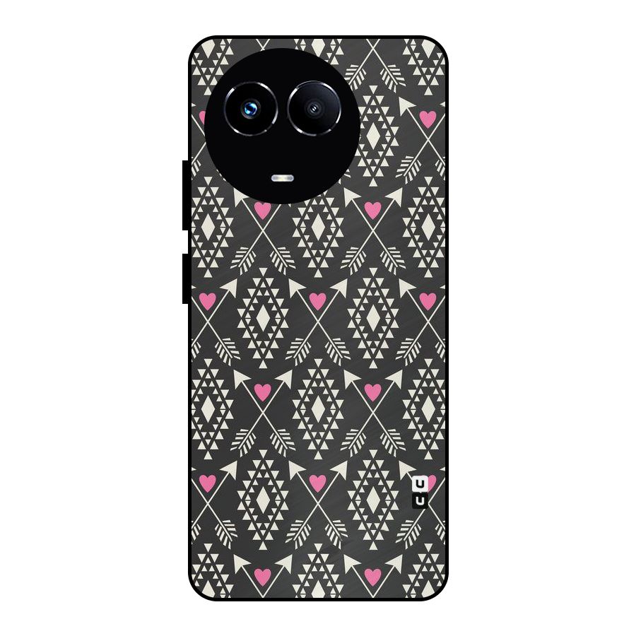 Hit Arrow Love Metal Back Case for Realme Narzo 60X