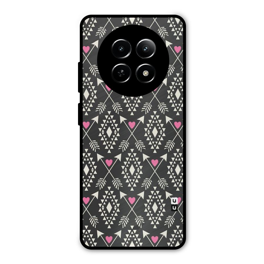 Hit Arrow Love Metal Back Case for Realme Narzo 70x 5G