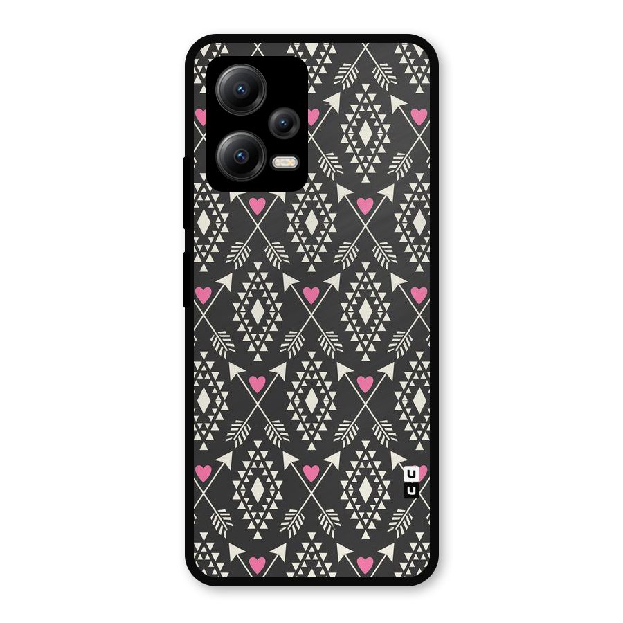 Hit Arrow Love Metal Back Case for Redmi Note 12 5G