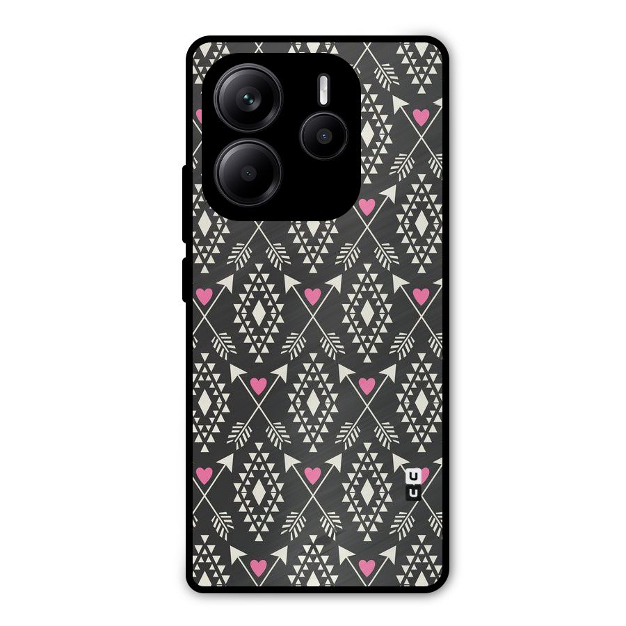 Hit Arrow Love Metal Back Case for Redmi Note 14 5G