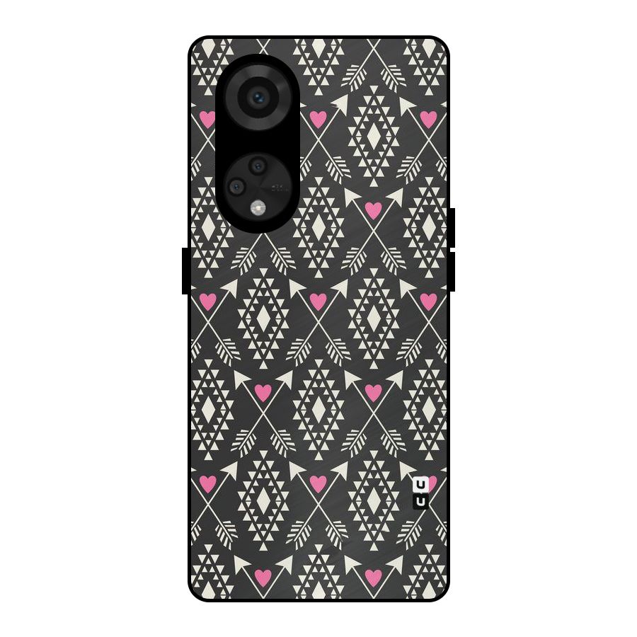 Hit Arrow Love Metal Back Case for Reno8 T 5G