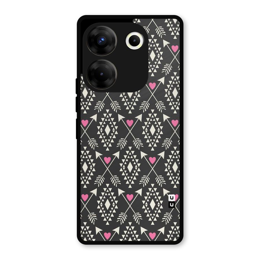 Hit Arrow Love Metal Back Case for Tecno Camon 20 Pro