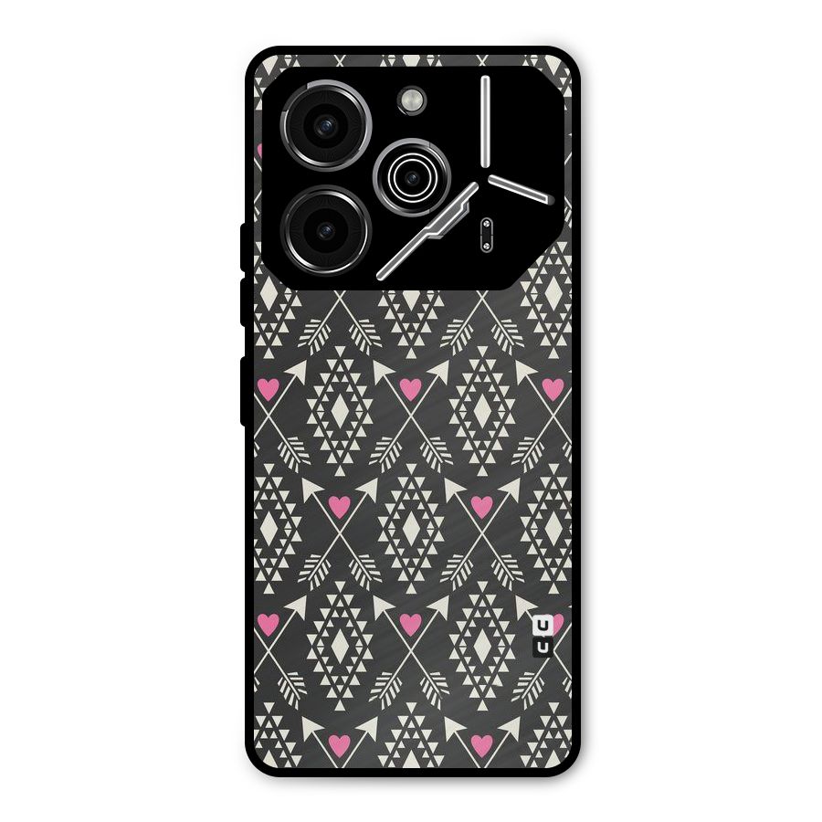 Hit Arrow Love Metal Back Case for Tecno Pova 6 Pro