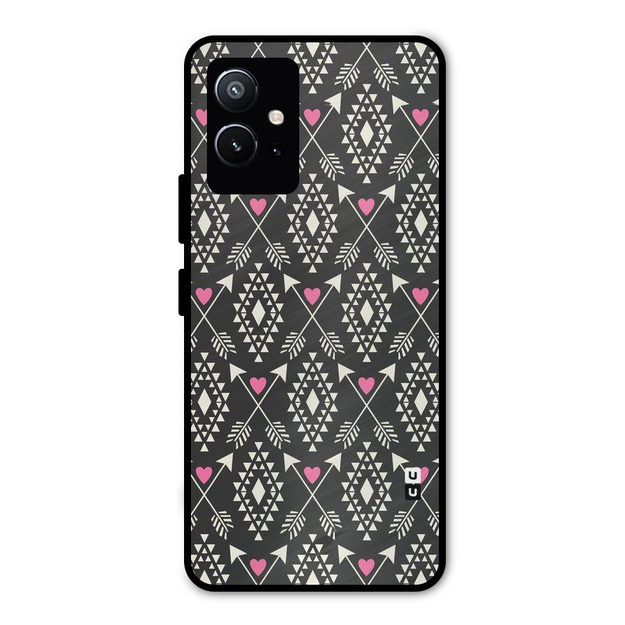 Hit Arrow Love Metal Back Case for Vivo T1 5G