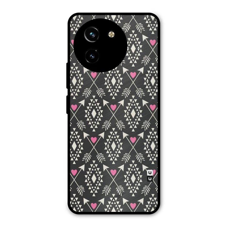 Hit Arrow Love Metal Back Case for Vivo T3x