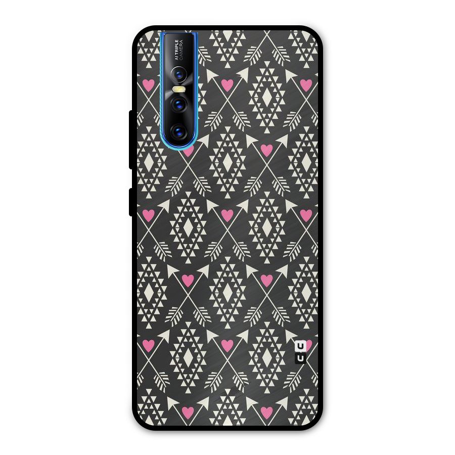 Hit Arrow Love Metal Back Case for Vivo V15 Pro