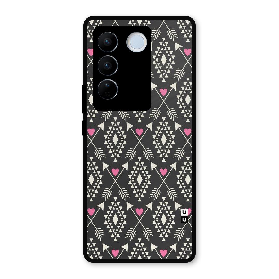Hit Arrow Love Metal Back Case for Vivo V27