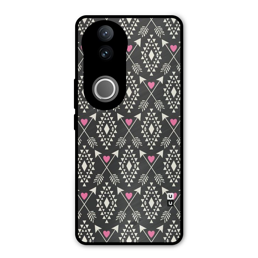 Hit Arrow Love Metal Back Case for Vivo V50e