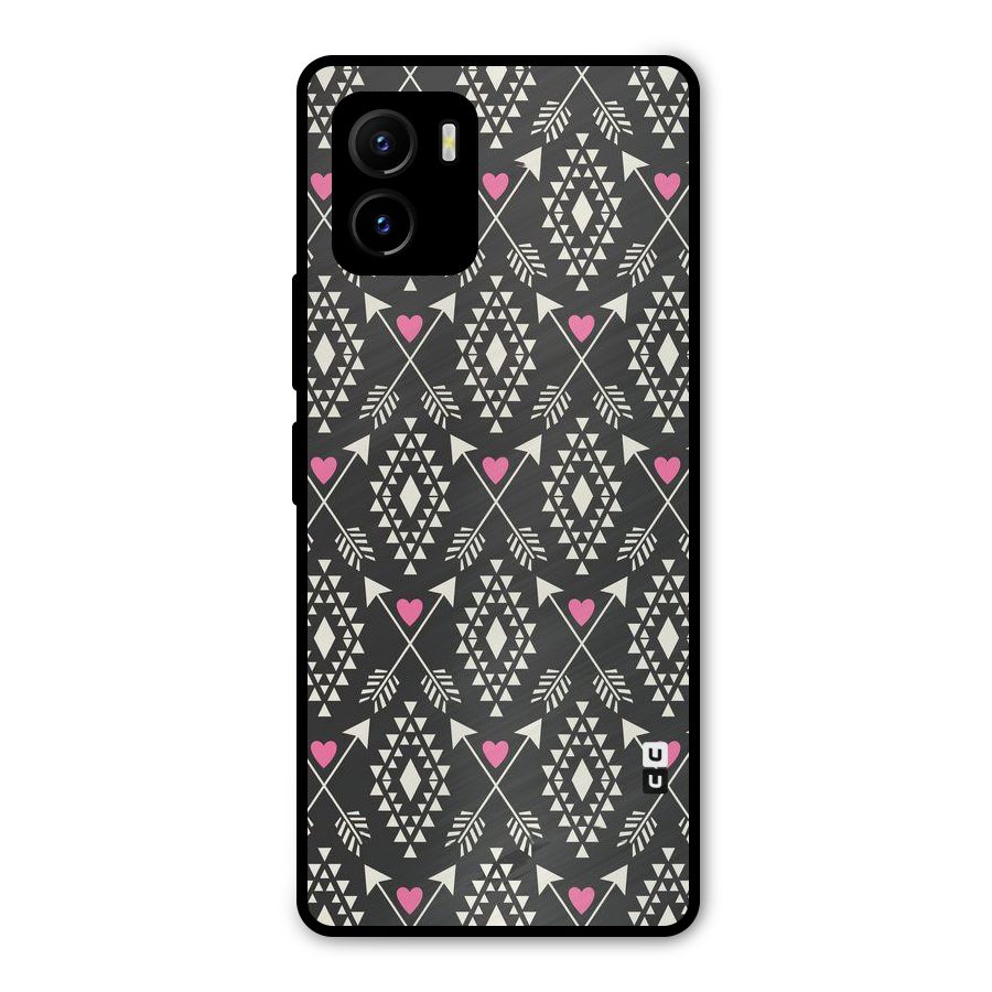 Hit Arrow Love Metal Back Case for Vivo Y15s