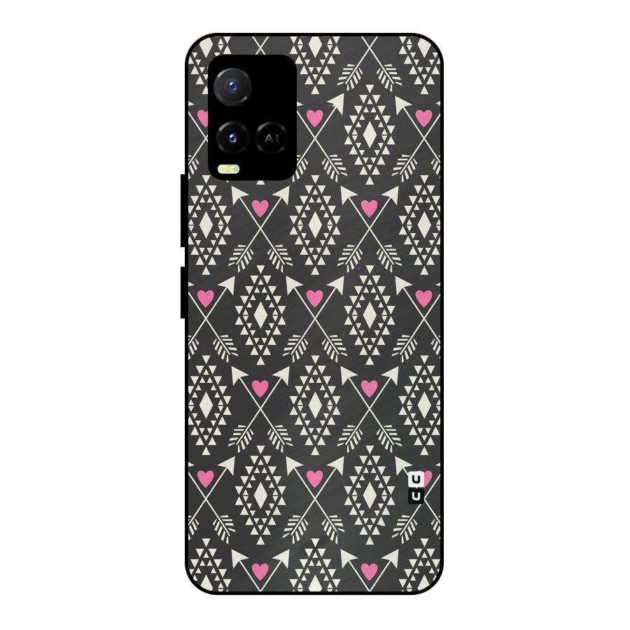 Hit Arrow Love Metal Back Case for Vivo Y21