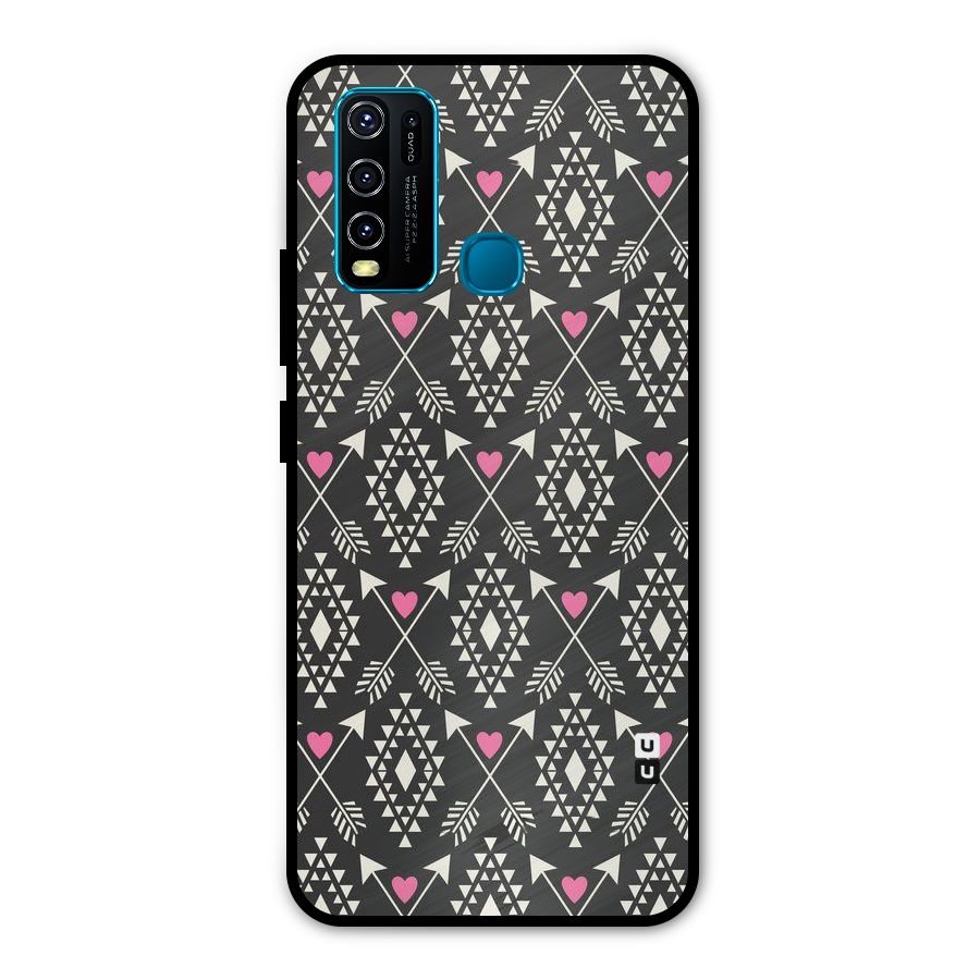 Hit Arrow Love Metal Back Case for Vivo Y30
