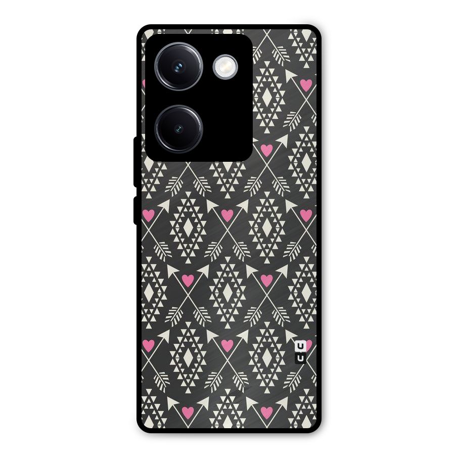 Hit Arrow Love Metal Back Case for Vivo Y300 Plus