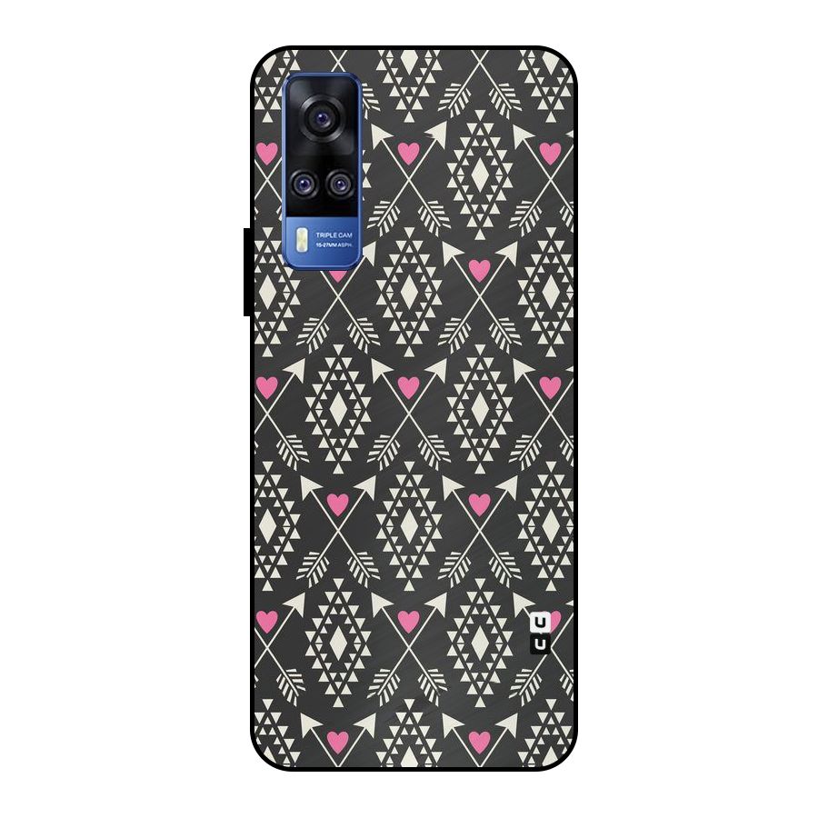 Hit Arrow Love Metal Back Case for Vivo Y51