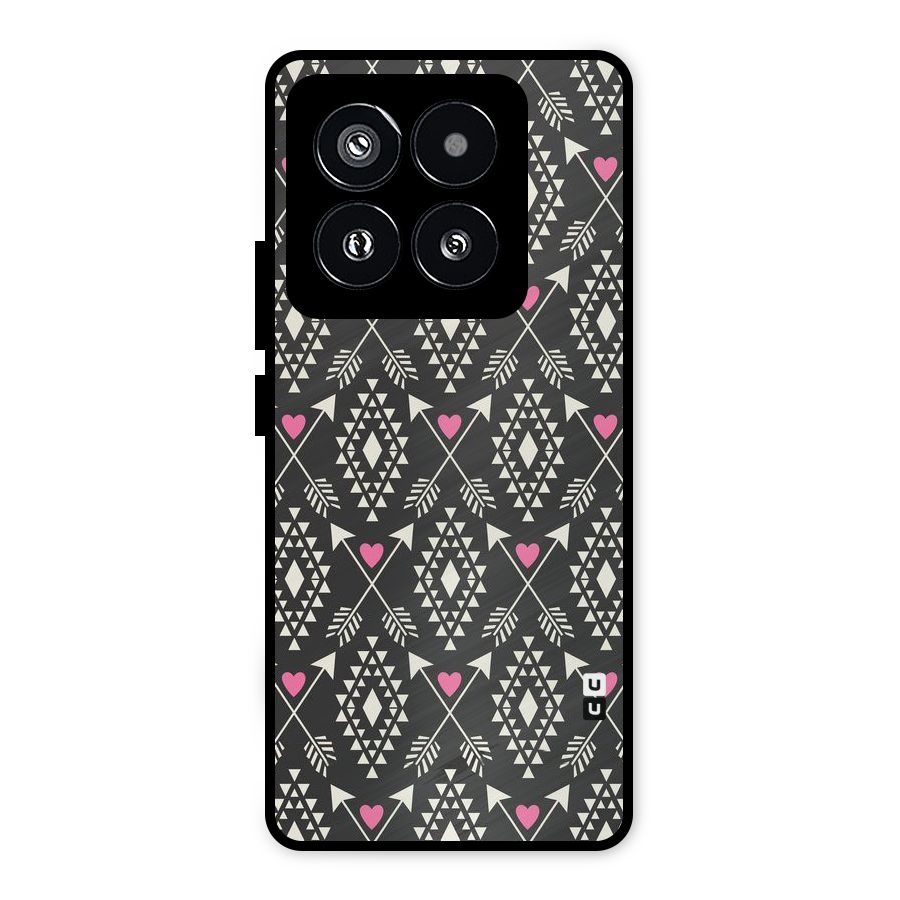 Hit Arrow Love Metal Back Case for Xiaomi 14 Pro