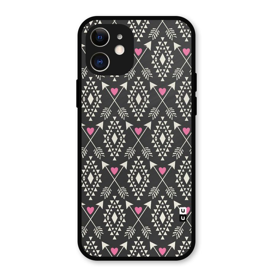 Hit Arrow Love Metal Back Case for iPhone 12