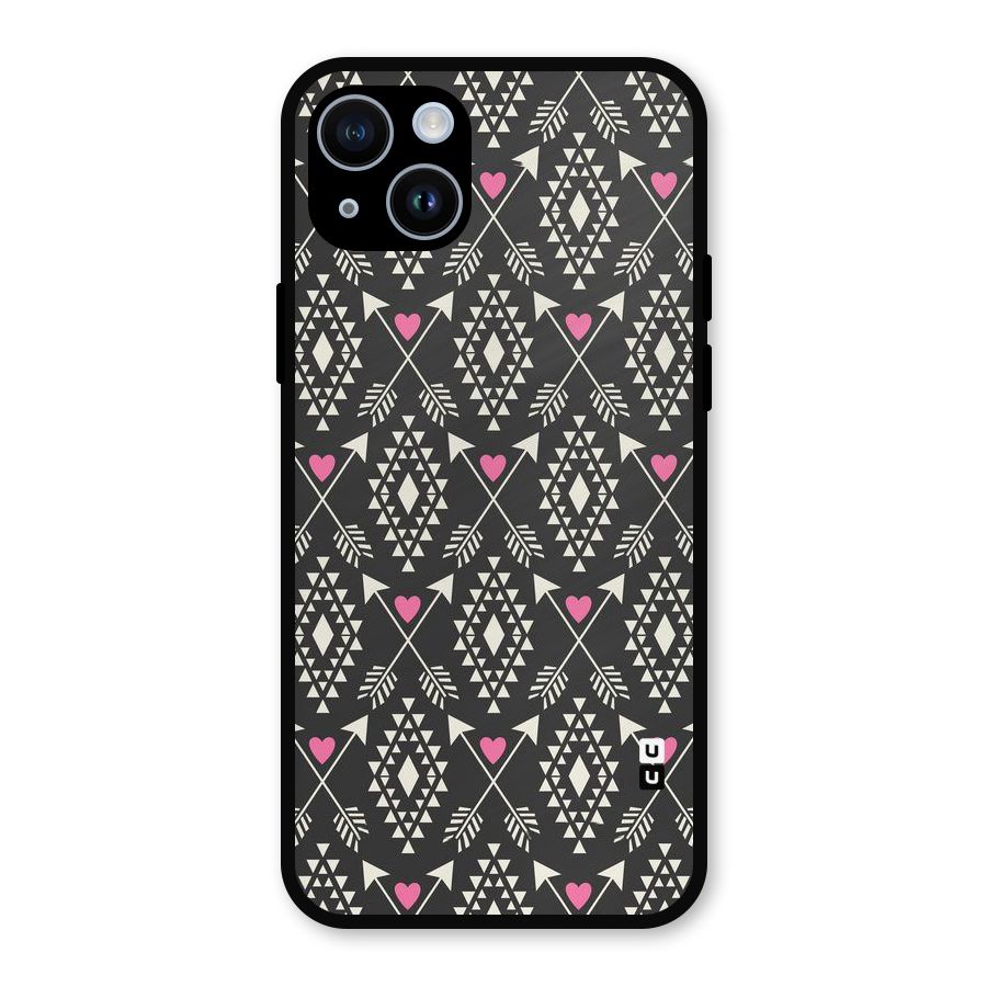 Hit Arrow Love Metal Back Case for iPhone 14
