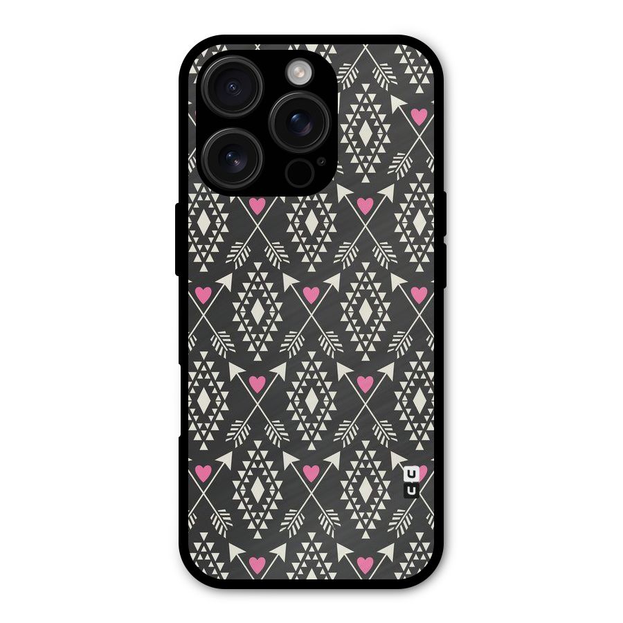 Hit Arrow Love Metal Back Case for iPhone 16 Pro