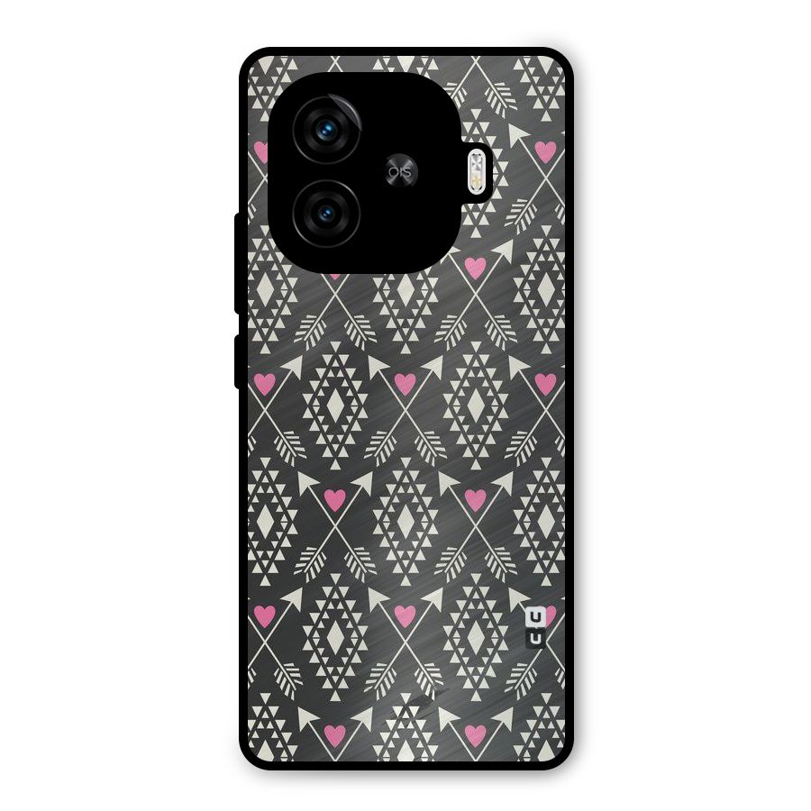 Hit Arrow Love Metal Back Case for iQOO Z9 Turbo