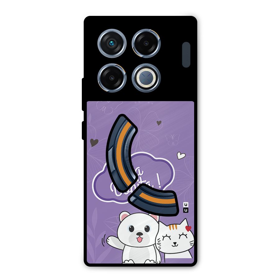 Hola Bonita Metal Back Case for Infinix GT 20 Pro