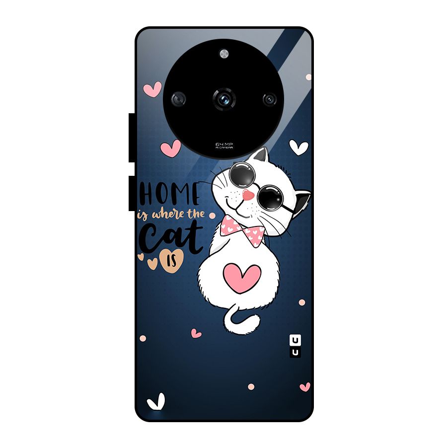 Home Where Cat Glass Back Case for Realme Narzo 60 5G