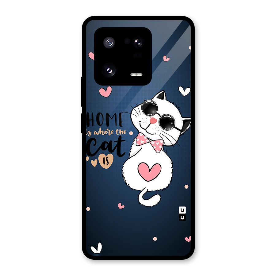 Home Where Cat Glass Back Case for Xiaomi 13 Pro