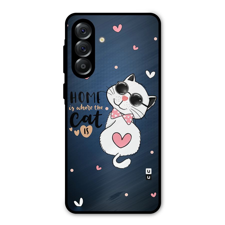 Home Where Cat Metal Back Case for Galaxy A36