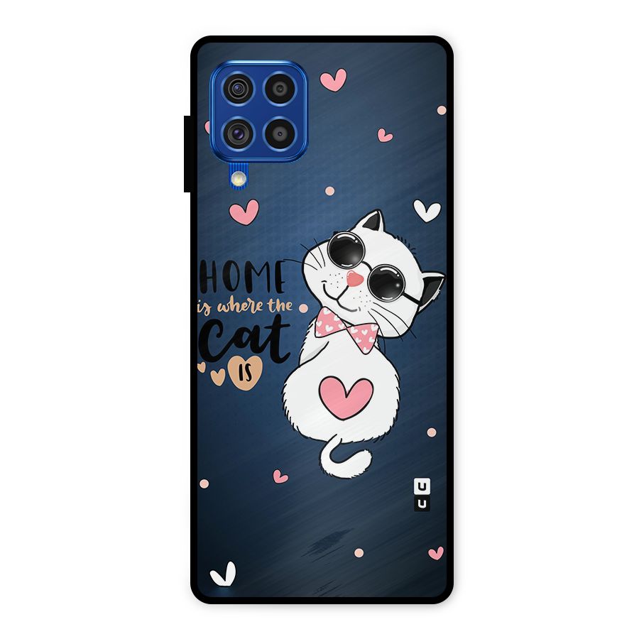 Home Where Cat Metal Back Case for Galaxy F62