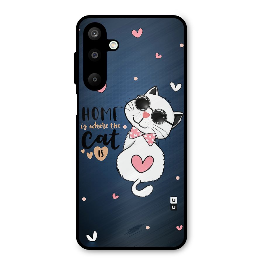Home Where Cat Metal Back Case for Galaxy M16