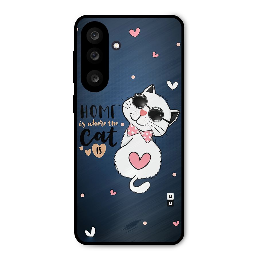 Home Where Cat Metal Back Case for Galaxy M56