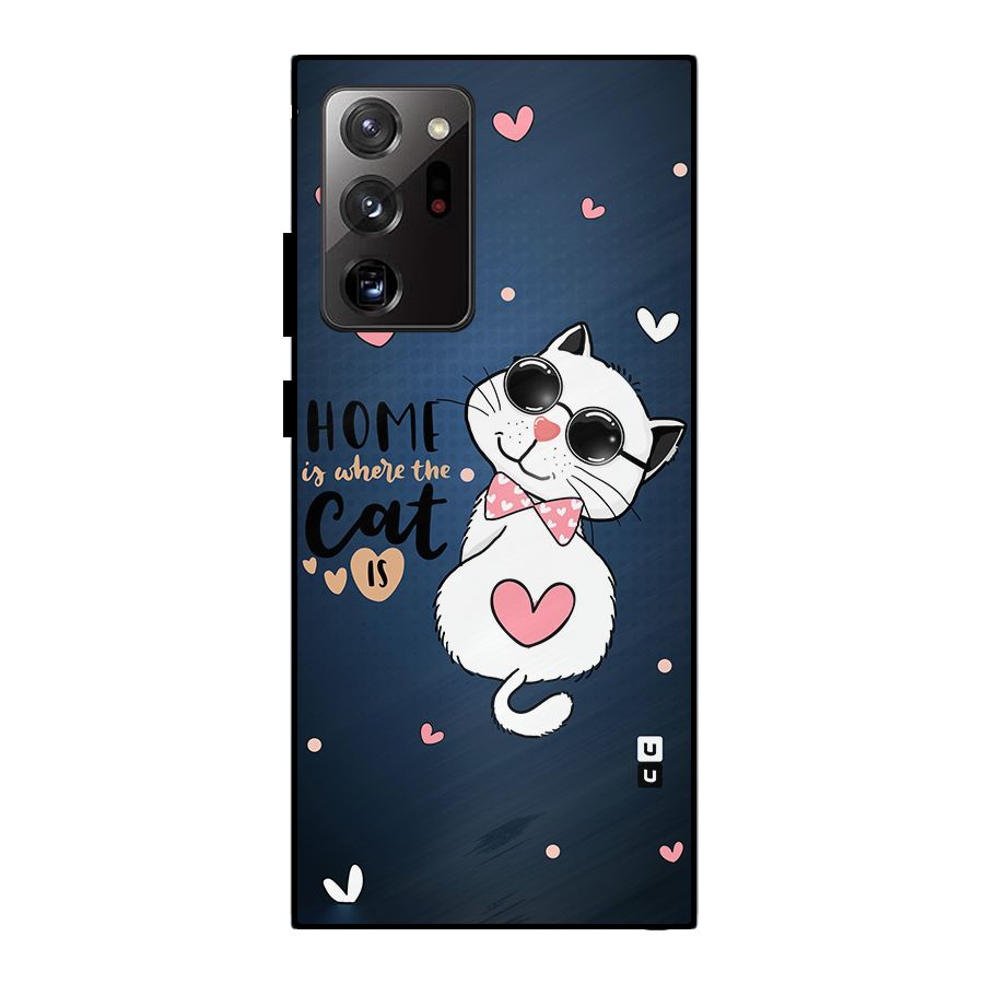 Home Where Cat Metal Back Case for Galaxy Note 20 Ultra