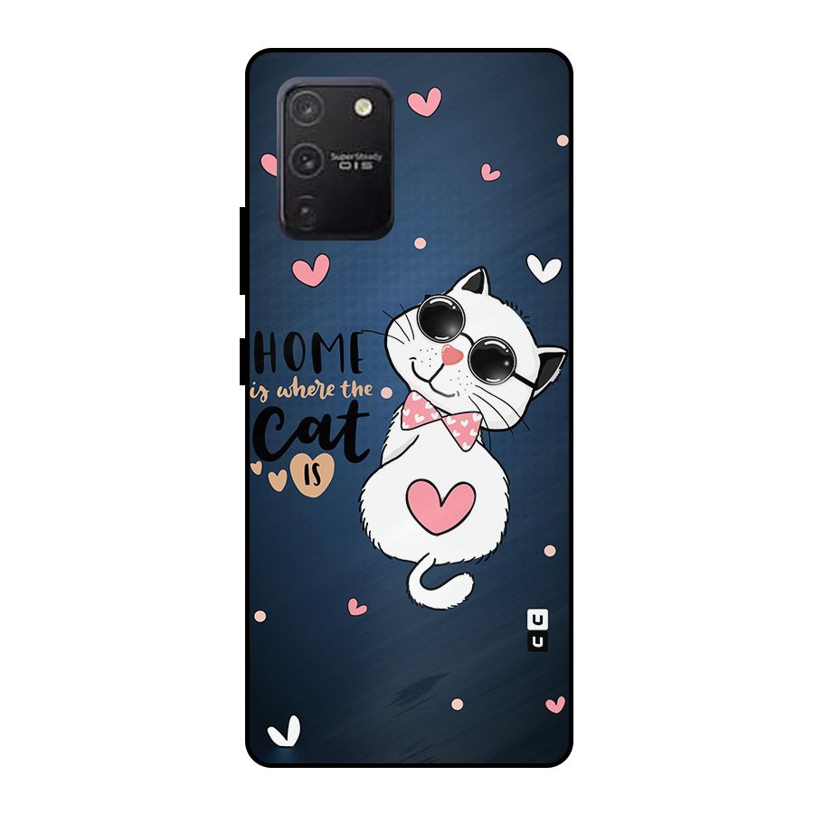 Home Where Cat Metal Back Case for Galaxy S10 Lite