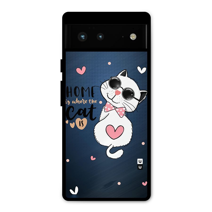 Home Where Cat Metal Back Case for Google Pixel 6