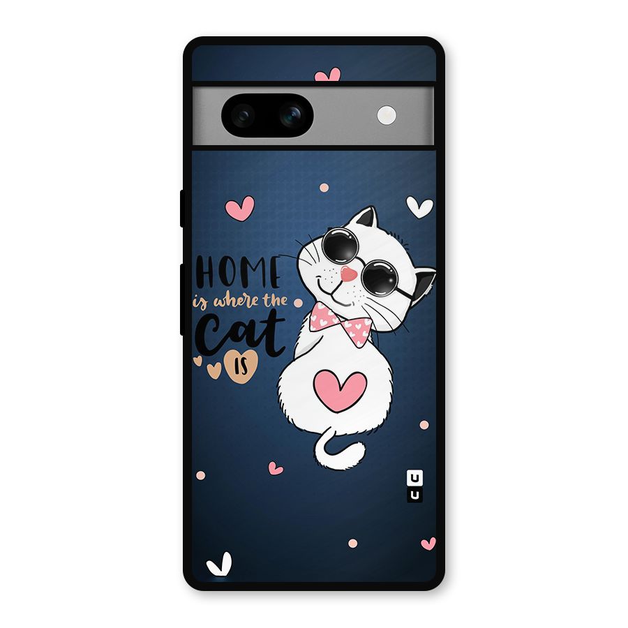 Home Where Cat Metal Back Case for Google Pixel 7a