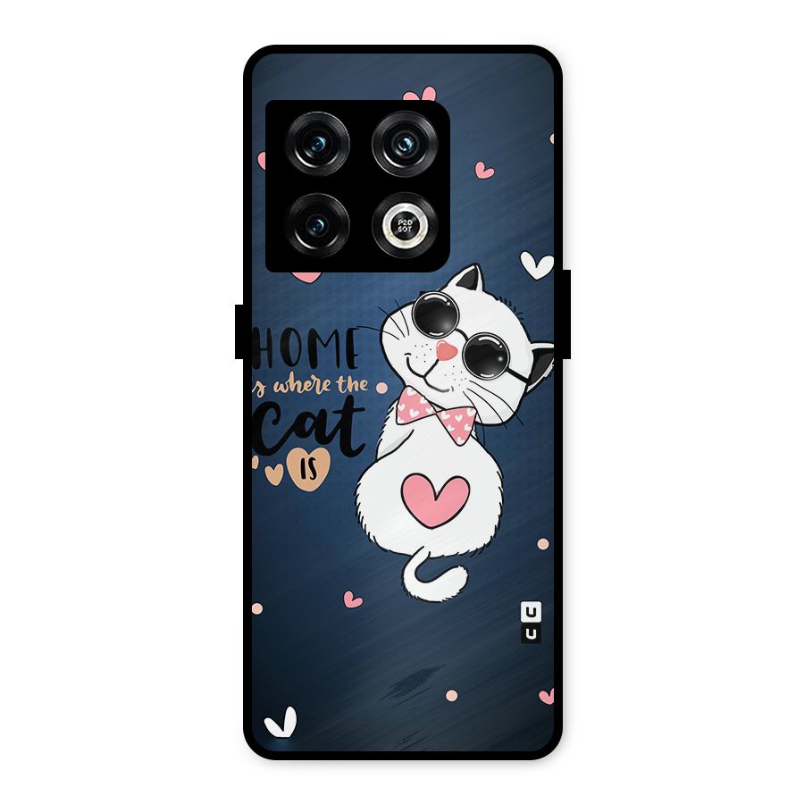 Home Where Cat Metal Back Case for OnePlus 10 Pro 5G