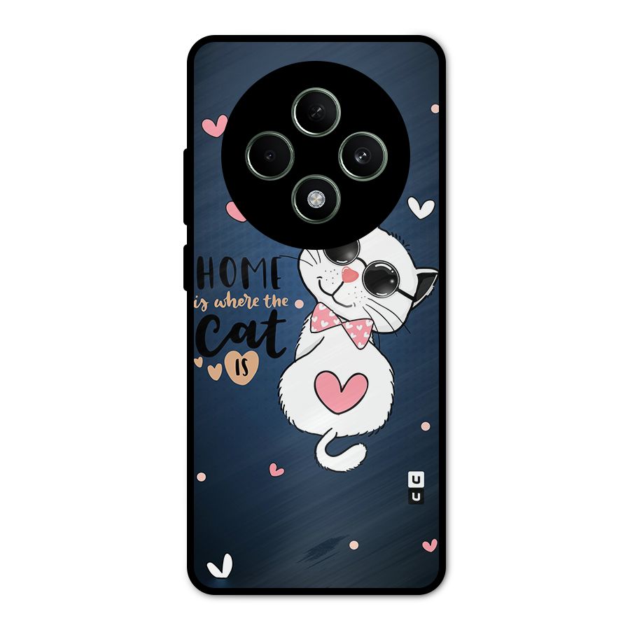 Home Where Cat Metal Back Case for Oppo F27