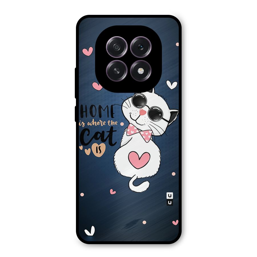 Home Where Cat Metal Back Case for Oppo F29