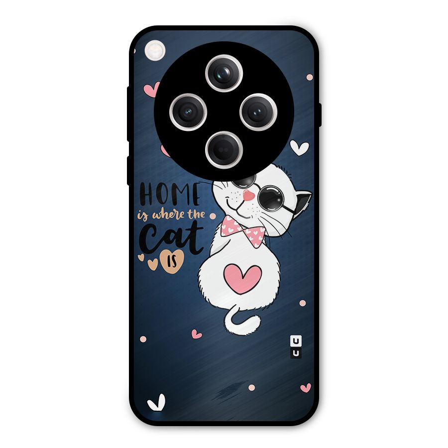 Home Where Cat Metal Back Case for Oppo Find X8