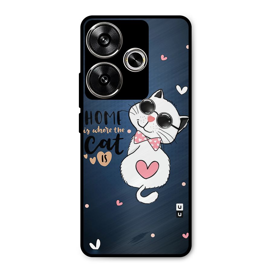 Home Where Cat Metal Back Case for Poco F6