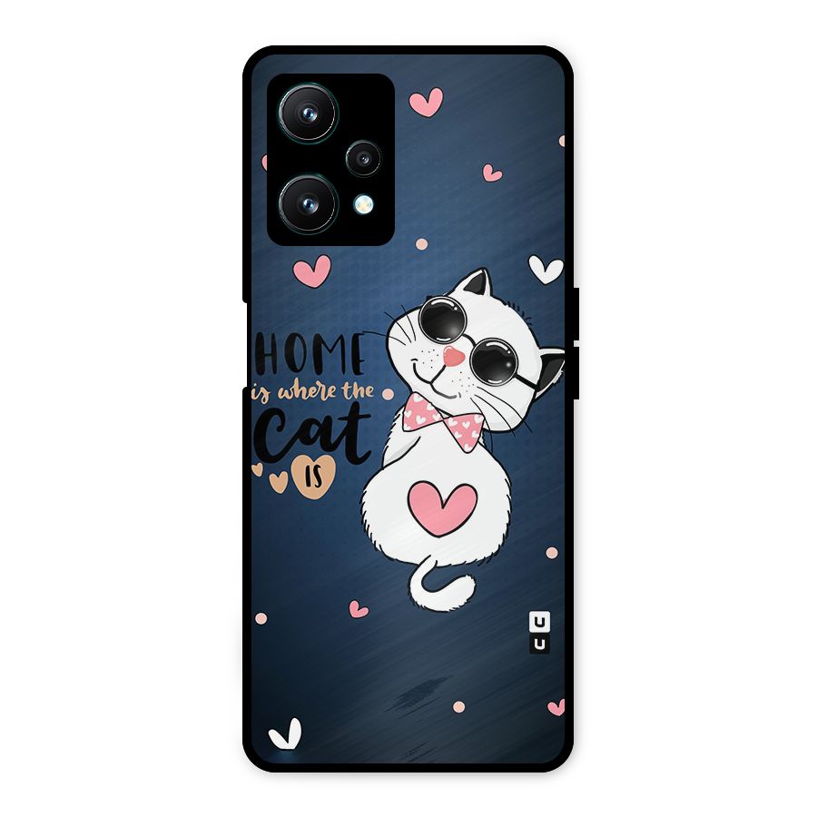 Home Where Cat Metal Back Case for Realme 9 Pro 5G