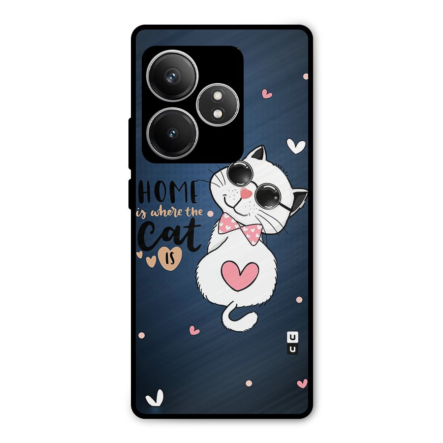 Home Where Cat Metal Back Case for Realme GT 6T