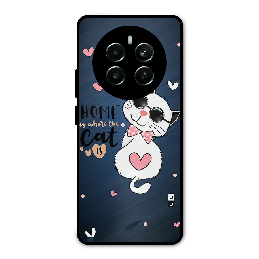 Home Where Cat Metal Back Case for Realme Narzo 70 Pro